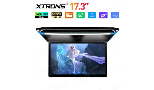 17.3 inch FHD Ultra-thin Digital TFT 16:9 Roof Mounted Monitor with Built-in Stereo Speakers and HD Input