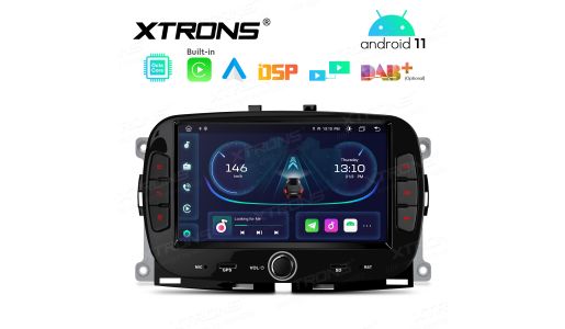 7 inch Android Car Stereo Navigation System with Built in CarAutoPlay and Android Auto and DSP Custom Fit for Fiat