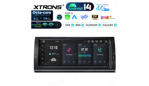 10.25 inch  Fit for BMW Octa Core 4+64GB Global 4G LTE Android 14 AKM DSP Car Stereo Multimedia Player Custom 