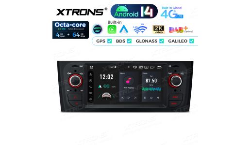 6.1 inch Octa Core 4+64GB Global 4G LTE Android 14 Car Stereo Multimedia Player Custom Fit for Fiat