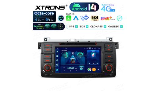 7 inch Octa Core 4+64GB Global 4G LTE Android 14 Car DVD Multimedia Player Custom Fit for BMW