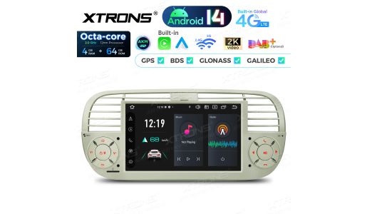 7 inch Octa Core 4+64GB Global 4G LTE Android 14 Car Stereo Multimedia Player Custom Fit for Fiat