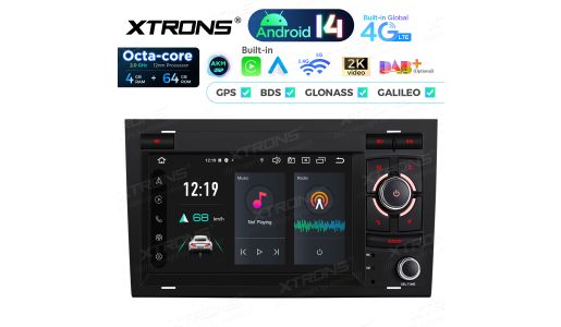 7 inch Android 14 Car Stereo Navigation System with Built in CarPlay and Android Auto and DSP Custom Fit for Audi and SEAT