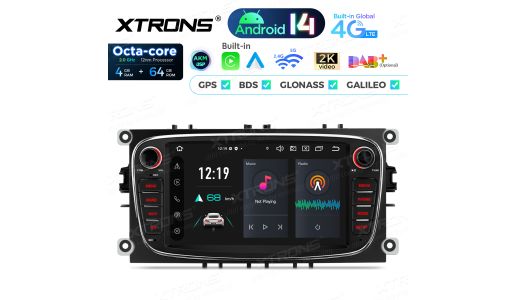 7 inch Android 14 Car Stereo Navigation System with Built in CarPlay and Android Auto and DSP Custom Fit for Audi 