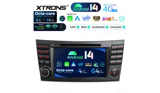 7 inch Octa Core 4+64GB Global 4G LTE Android 14 Car DVD Multimedia Player Custom Fit for Mercedes-Benz