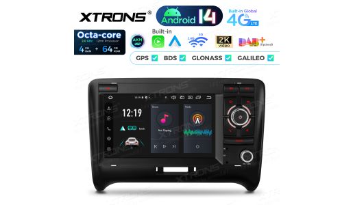 7 inch Android 14 Car Stereo Navigation System with Built in CarPlay and Android Auto and DSP Custom Fit for Audi TT