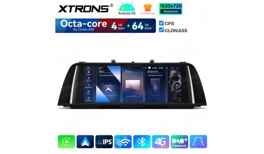 10.25 inch Android Car GPS Multimedia Player with Built-in CarPlay and Android Auto For BMW 5 series CIC