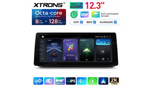 12.3 inch Qualcomm Snapdragon 662 Android 13 8GB+128GB Car Stereo Multimedia Player for BMW 5 Series E60/E61/M5 CCC