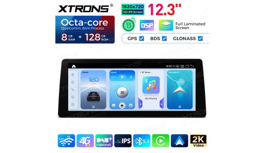 12.3 inch Qualcomm Snapdragon 662 Android 13 8GB+128GB Car Stereo Multimedia Player for BMW 3 Series E90/E91/E92/E93/M3 CCC