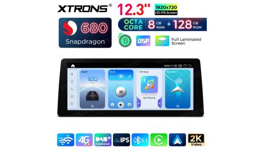 12.3 inch Qualcomm Snapdragon 662 Android 13 8GB+128GB Car Stereo Multimedia Player for BMW 3 Series E90/E91/E92/E93/M3 CIC