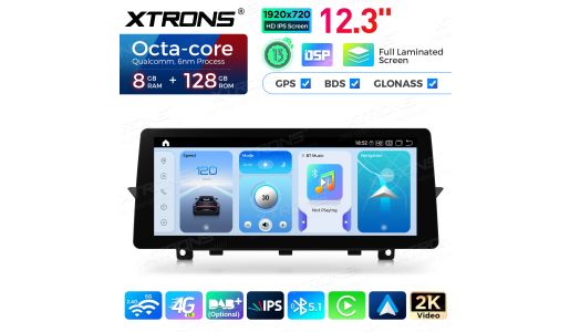 12.3 inch For BMW X1 E84 CIC System Android 13 Octa Core 8+128 Car Stereo 4G Built in CP AA Original CD Player Qualcomm Snapdragon 680 