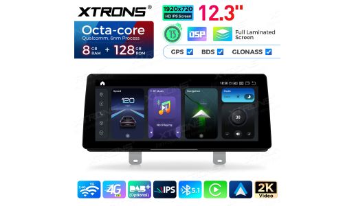 12.3'' For BMW 5 Series G30/G31 Original NBT EVO System Octa Core 8+128 Car Stereo 4G Built in CP AA with Full Laminated Screen