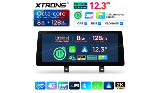 12.3 inch For BMW BMW 3 SERIES F30/F31/F34/F35/G20 4 SERIES F32/F33/F36  EVO System Car Stereo Multimedia Player Octa Core 8+128 Android 13  With RHD