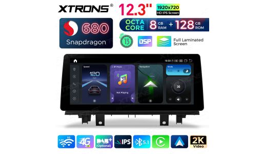 12.3 inch For BMW X1 F48(2018-) Original EVO System Android 13 Octa Core 8+128 Car Stereo 4G Built in CP AA Original CD Player Qualcomm Snapdragon 680 