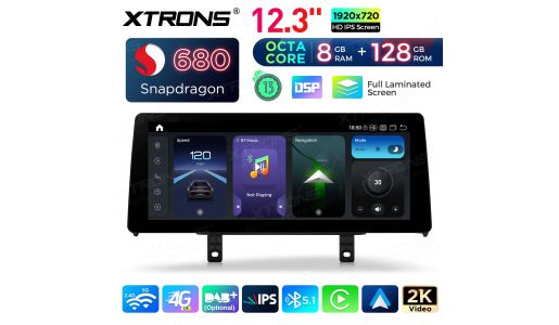 12.3 inch Octa Core 4+64GB Global 4G LTE Android 13 Car Stereo Multimedia Player with Fully-laminated Screen For BMW 1 Series F20 F21 / 2 Series F23 Cabrio NBT Right Driving Vehicles