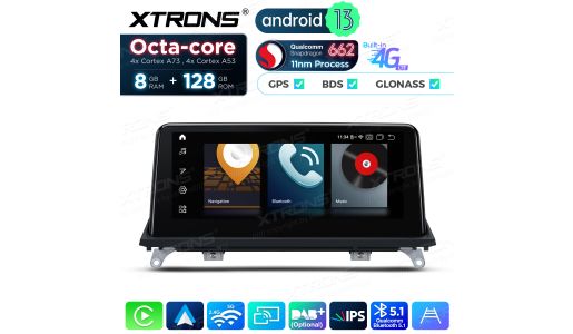 10.25 inch Qualcomm Snapdragon 662 Android 13 Car Stereo Multimedia Player for BMW X5 E70 / X6 E71 CCC