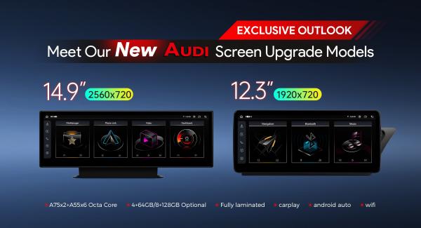 New A1/A3/Q3 Models added to QLA Audi 12.3“ Screen Upgrade Series！