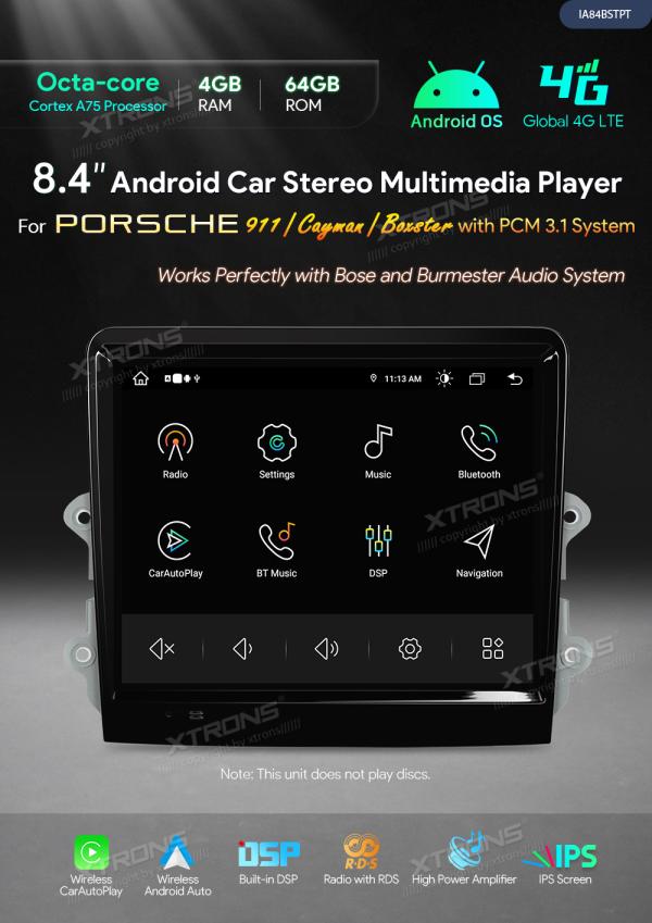 8.4" New Android Porsche Car Models released with Fibre Optical Decoder Box!